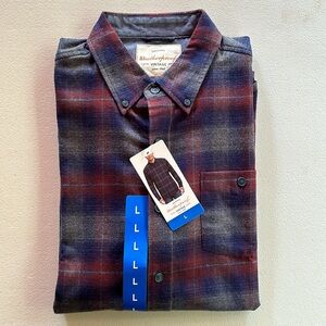 Weatherproof Men's Red and Blue Plaid Shirt (L) NWT